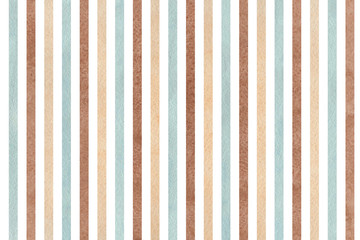 Obraz premium Watercolor brown, beige and blue striped background.