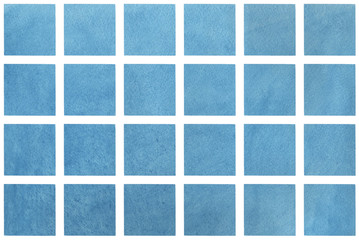 Watercolor blue squares