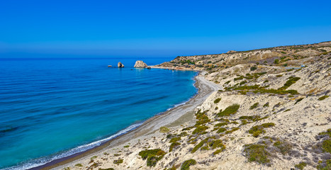 Aphrodite's Rock and Bay in Cyprus