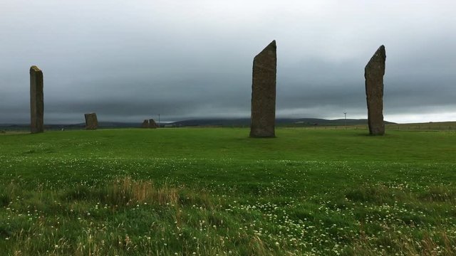 4K UltraHD The Standing Stones of Stenness in Orkney