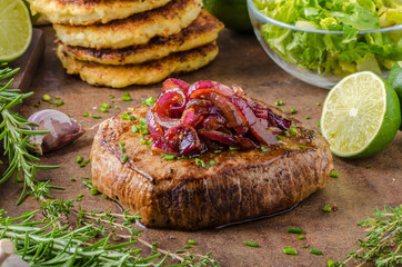 Delicious beef steak