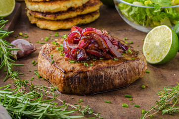 Delicious beef steak