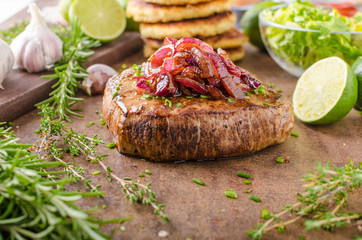 Delicious beef steak