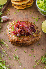 Delicious beef steak