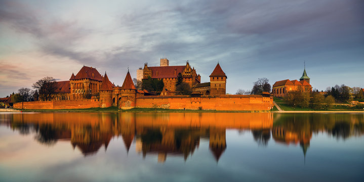 Teutonic Castle in Malbork (Marienburg) in Pomerania (Poland)
