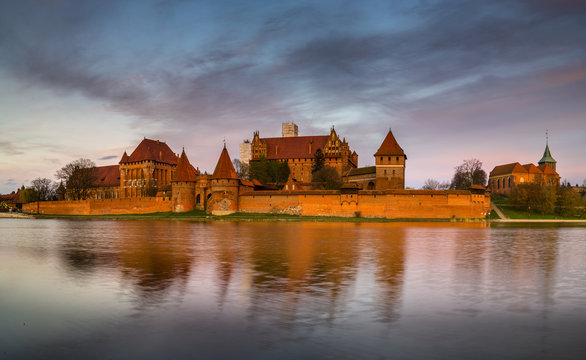 Teutonic Castle in Malbork (Marienburg) in Pomerania (Poland)

