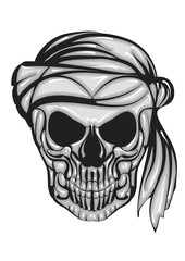 skull with bandana