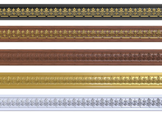 Decorative cornices with ornaments