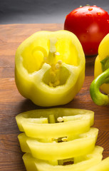 stilllife - different vegetables on wooden Board