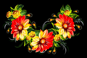 Obraz na płótnie Canvas Garland of wildflowers