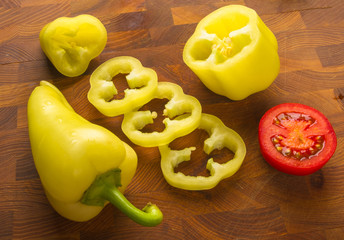 stilllife - different vegetables on wooden Board