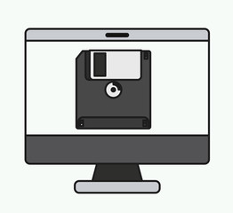 computer desktop isolated icon vector illustration design