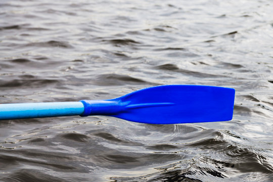 oar blade over the water during rowing boat