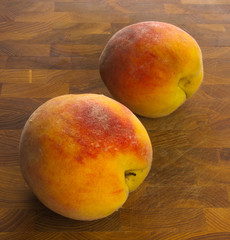 big ripe peachs