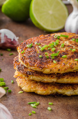 Potato pancakes with garlic