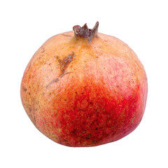 Cut pomegranate on a white background
