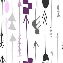 Fototapeta na wymiar colorful arrows seamless vector pattern background illustration