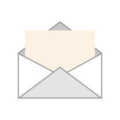 envelope email communication message icon. Flat and Isolated design. Vector illustration