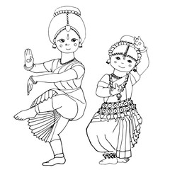 dancing Indian girls