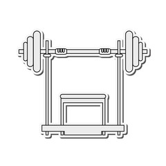 weight healthy lifestyle gym fitness icon. Flat and Isolated design. Vector illustration