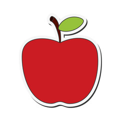 apple organic healthy food icon. Flat and Isolated design. Vector illustration