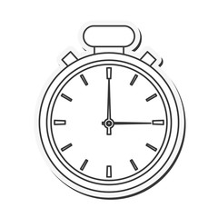 chronometer time seconds minute icon. Flat and Isolated design. Vector illustration