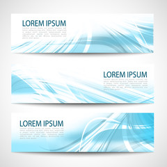 Abstract header blue wave white vector design