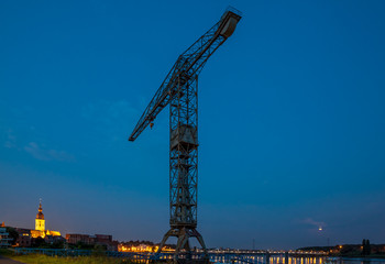 industrial crane at the docks