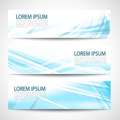 Abstract header blue wave white vector design