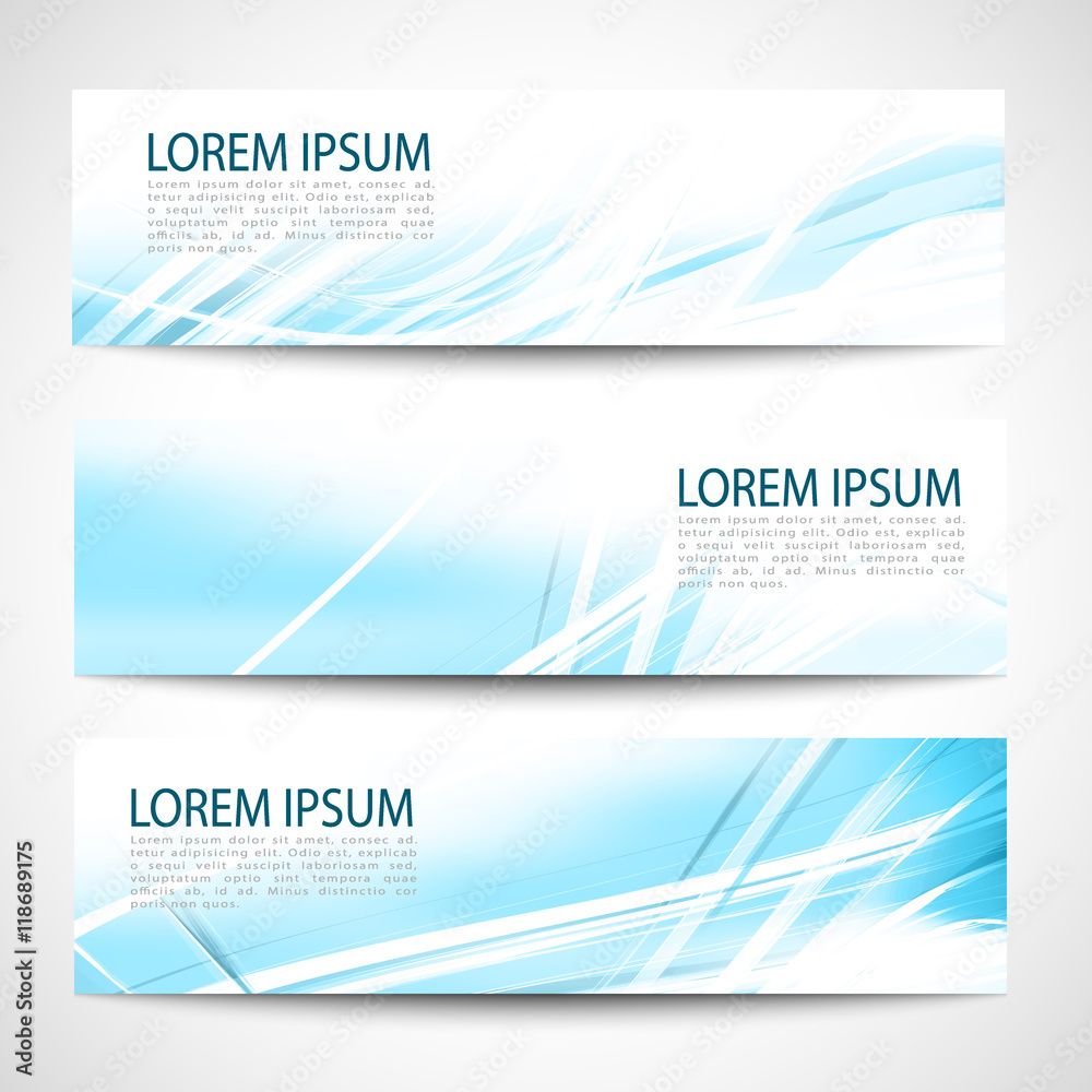 Canvas Prints abstract header blue wave white vector design