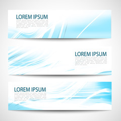 Fototapeta premium Abstract header blue wave white vector design