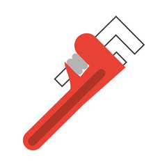 wrench tool construction repair icon. Flat and Isolated design. Vector illustration