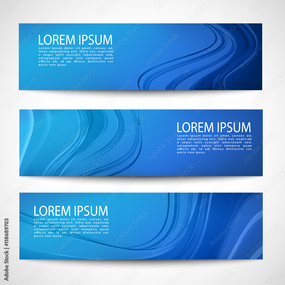 Canvas Prints abstract header dark blue wave vector design