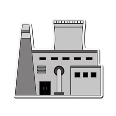 building grey metal plant factory industry icon. Colorful Flat and Isolated design. Vector illustration