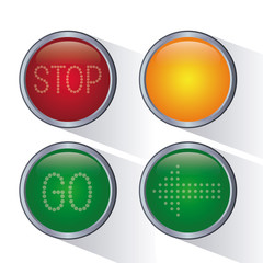 semaphore trafficlight sign warning road street icon. Colorful and isolated design. Vector illustration