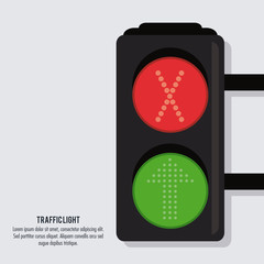 semaphore trafficlight sign warning road street icon. Colorful and isolated design. Vector illustration