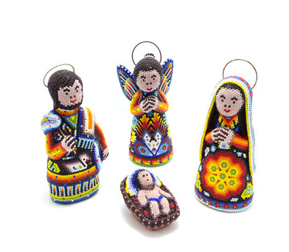 mexican chaquira nativity scene for christmas decoration