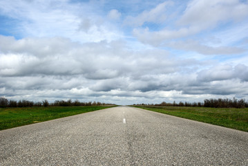 empty road in the plains