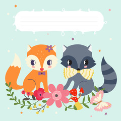 Woodland animals template