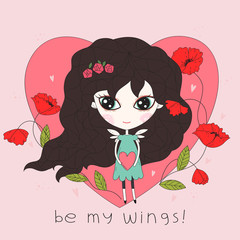 Romantic background or card.