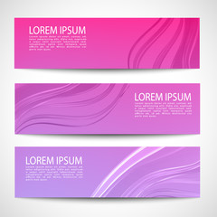 Abstract header purple blue pink wave white vector design