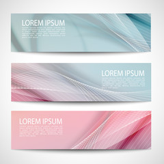 Fototapeta premium Abstract header white wave vector design.blue pink purple pastel background