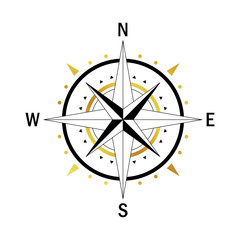 gold black compass