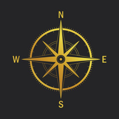 very gold compass