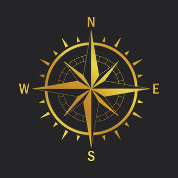 very gold compass