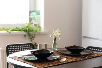 Table served in the kitchen