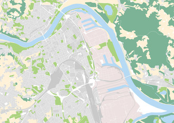 Vector map Linz Austria
