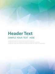 Vector flyer, cover design template. Light soft geometric polygonal background on white. Smooth blurred edges.
