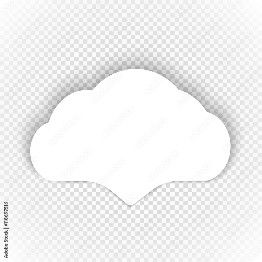 Aufkleber speech cloud template on transparent background