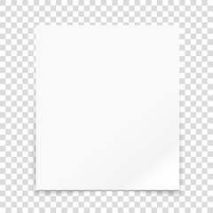 Fototapeta premium Vector paper frame isolated on transparent background. Vector il